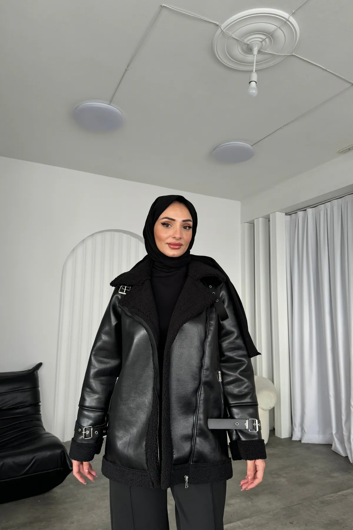 Alya Kürklü Deri Ceket