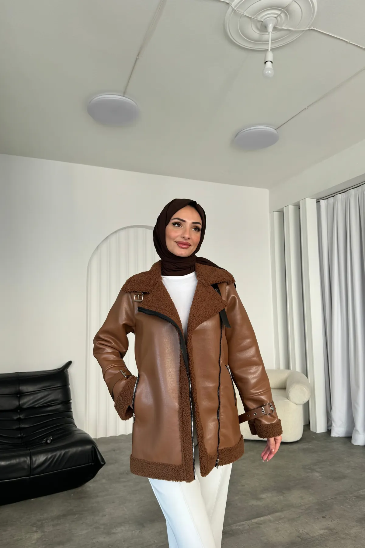 Alya Kürklü Deri Ceket