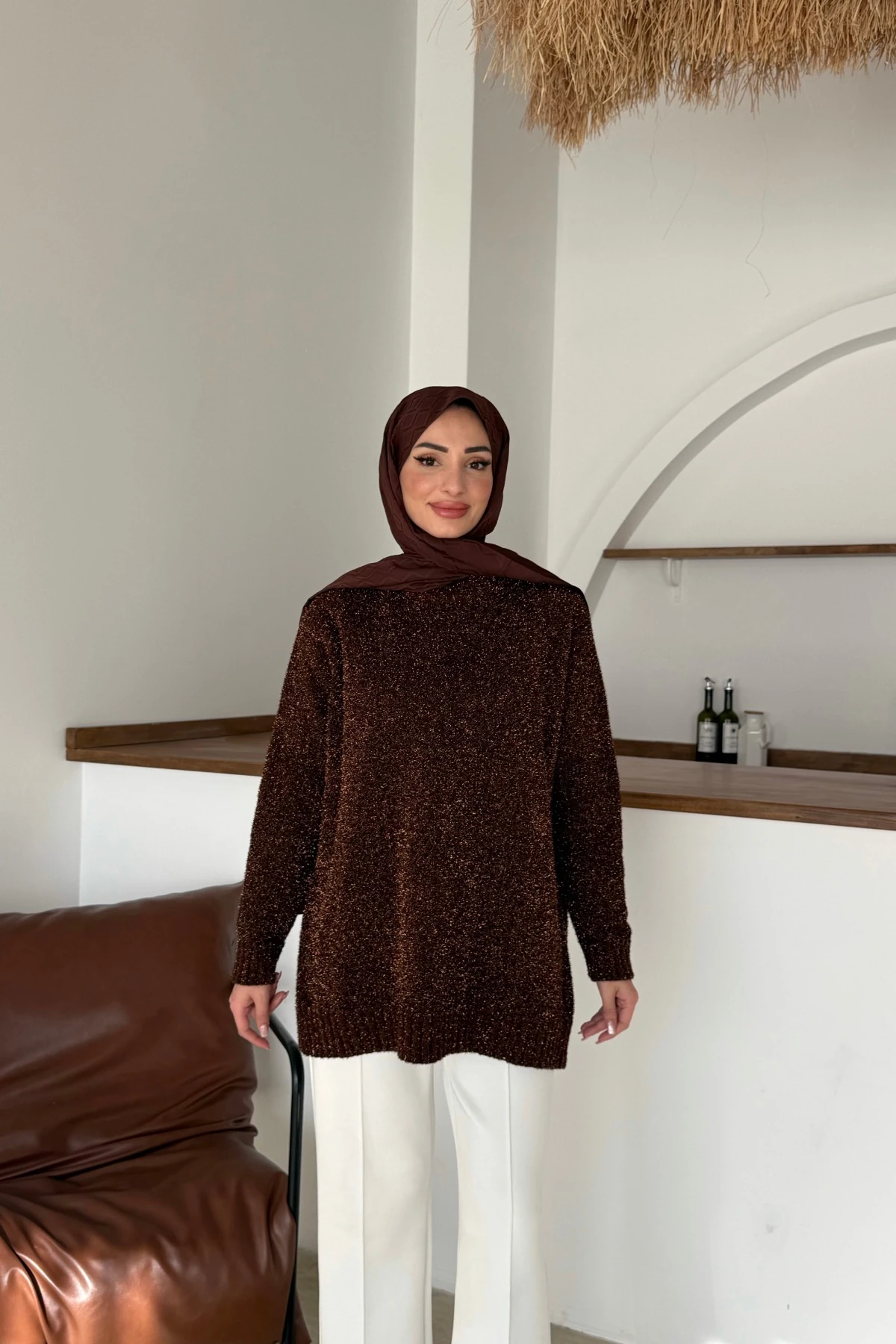Liza Simli Tunik | Kahve
