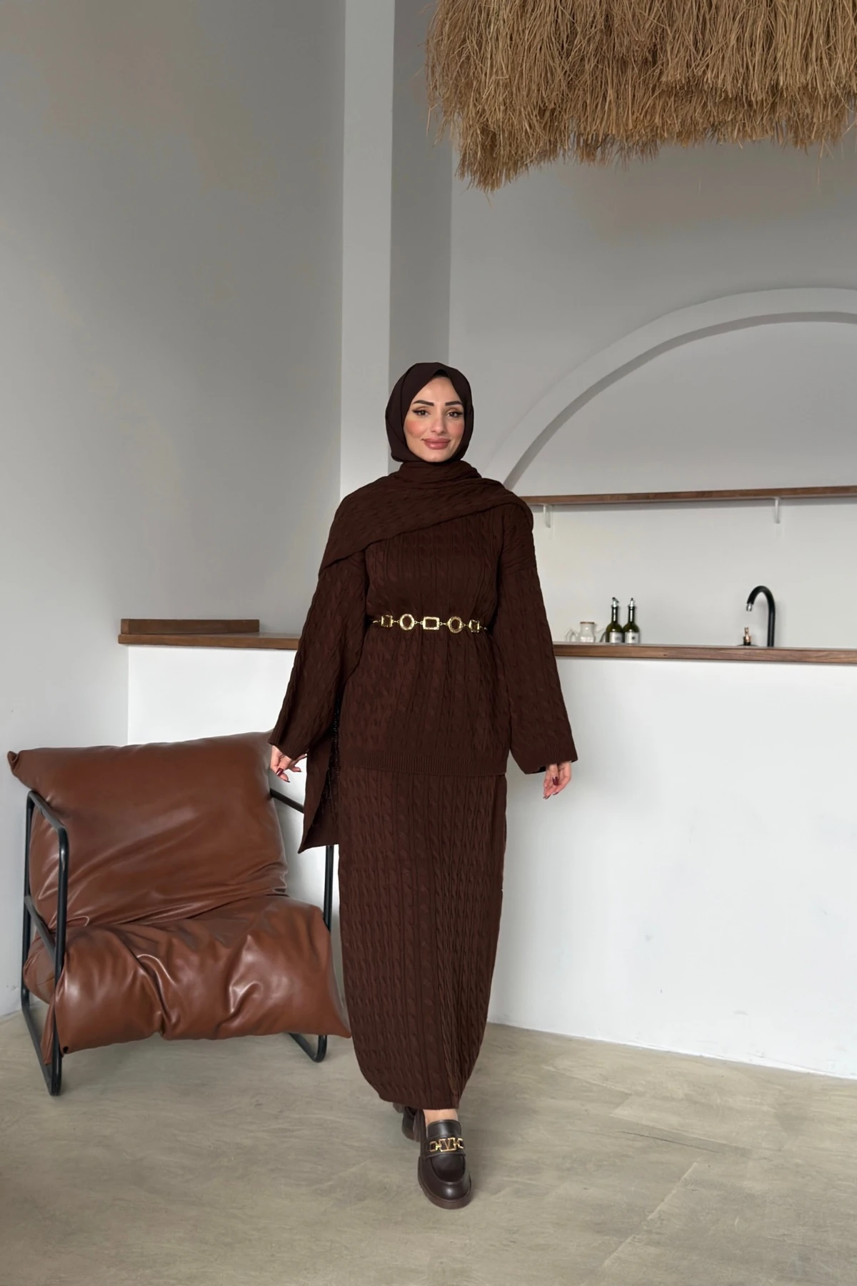 Luna Triko Takım | Kahve